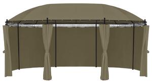 VidaXL tópszínű pavilon függönyökkel 520 x 349 x 255 cm 180 g/m²