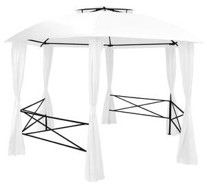 VidaXL fehér kerti pavilon függönyökkel 360 x 312 x 265 cm 180 g/m²