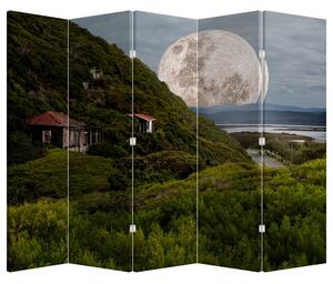 Paraván - Holdas táj (210x170 cm)