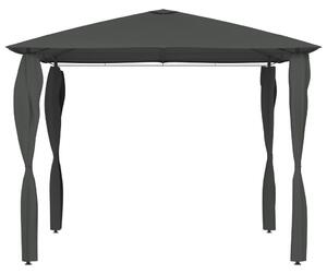 VidaXL antracitszürke pavilon oszlop takarókkal 3 x 3 x 2,6 m 160 g/m²
