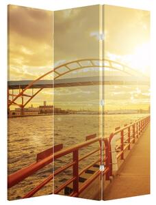 Paraván - Híd napnyugtakor (126x170 cm)