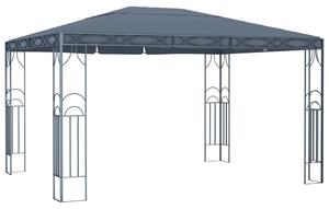 VidaXL antracitszürke pavilon LED fényfüzérrel 400 x 300 cm