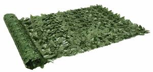 VidaXL sötétzöld leveles erkélyparaván 400 x 150 cm