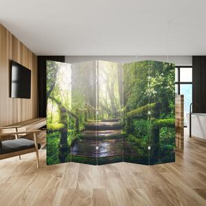 Paraván - falépcsők az erdőben (210x170 cm)