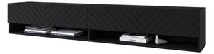 LOWBOARD A 3 TV asztal, 180x30x31, fekete/jodelka, LED nélkül