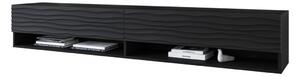LOWBOARD A 2 TV asztal, 180x30x31, fekete/fala, LED nélkül