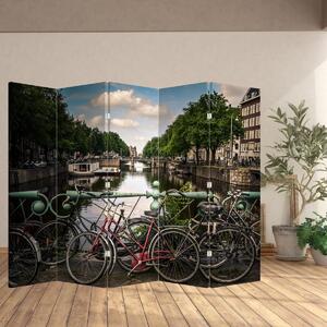 Paraván - bicikli képe a városban (210x170 cm)