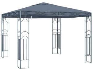 VidaXL antracitszürke pavilon LED fényfüzérrel 300 x 300 cm