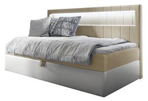ELIZA kárpitozott ágy + topper, 90x200, fresh 1