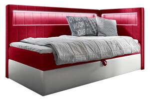 ELIZA 2 kárpitozott ágy + topper, 90x200, fresh 8, jobb