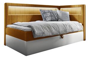 ELIZA 2 kárpitozott ágy + topper, 80x200, fresh 37, jobb