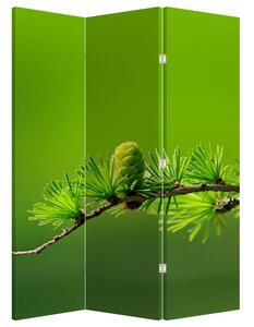 Paraván - Zöld fenyőtoboz (126x170 cm)
