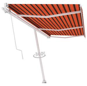 VidaXL narancssárga-barna automata póznás napellenző 600 x 300 cm