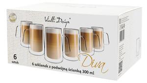 Diva 6 db-os duplafalú bögre készlet, 300 ml - Vialli Design