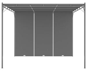 VidaXL antracitszürke kerti pavilon oldalfüggönnyel 3 x 3 x 2,25 m