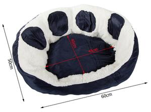 PAWNEST kék plüss kutya/macska ágy 60 cm