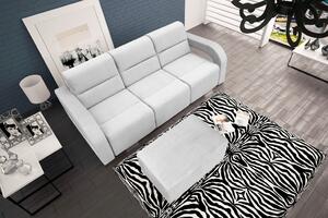 Háromszemélyes kanapé Alison (fehér) (taburettel). 1031230
