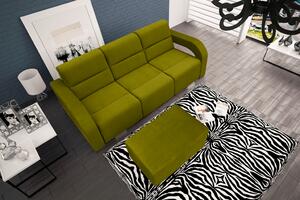 Háromszemélyes kanapé Alison (zöld) (taburettel). 1031237