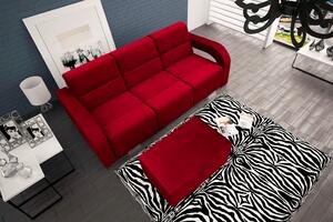 Háromszemélyes kanapé Alison (piros) (taburettel). 1031234