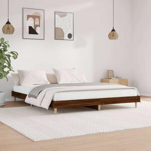 VidaXL Ágykeret - Fa - Barna Tölgy - 120x200 cm