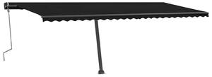 VidaXL antracitszürke kézzel kihúzható póznás napellenző 600 x 300 cm