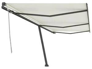 VidaXL krémszínű kézzel kihúzható póznás napellenző 600 x 300 cm