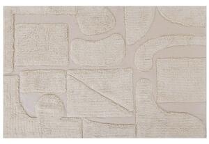 Bézs Pamut Szőnyeg Absztrakt Mintával 160 x 230 cm DIYADIN