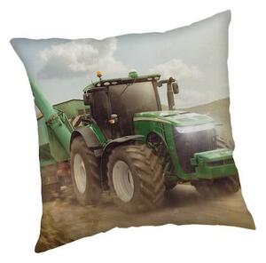 Jerry Fabrics Traktor green párnahuzat , 40 x 40 cm