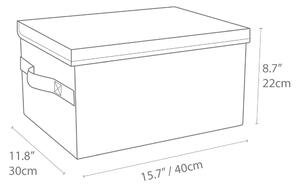Wanda szürke tárolódoboz, 30 x 20 cm - Bigso Box of Sweden