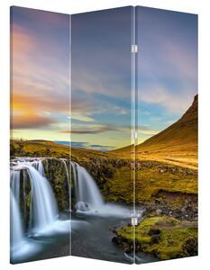 Paraván - Hegyek és vízesések Izlandon (126x170 cm)