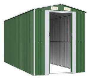 VidaXL zöld horganyzott acél kerti fészer 192x440x223 cm