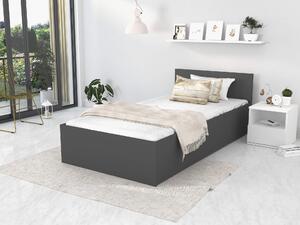 DOLLY egyszemélyes ágy ágyneműtartóval - grafit Méret: 200x90