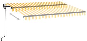VidaXL sárga és fehér automata napellenző 350 x 250 cm