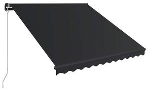 VidaXL antracitszürke kézzel kihúzható LED-es napellenző 300 x 250 cm