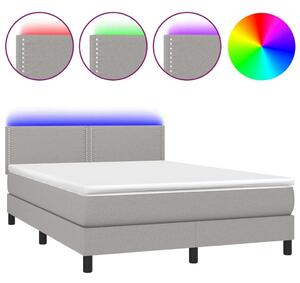 VIDAXL LED-es Rugós Ágy - 140x200 cm