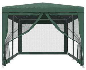 VidaXL zöld HDPE rendezvénysátor 6 hálós oldalfallal 3x6 m