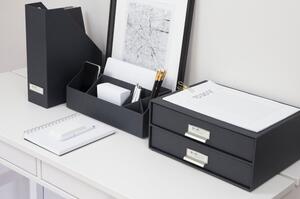 Birger sötétszürke kétszintes irattartó, 33 x 22,5 cm - Bigso Box of Sweden