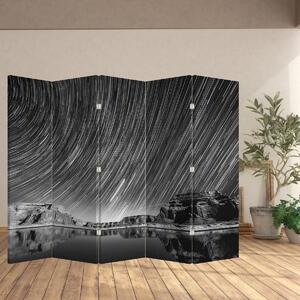 Paraván - Fekete-fehér csillagos ég (210x170 cm)