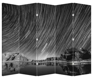 Paraván - Fekete-fehér csillagos ég (210x170 cm)