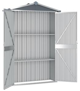 VidaXL szürke horganyzott acél kerti fészer 116x45x175 cm