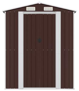 VidaXL sötétbarna horganyzott acél kerti fészer 192 x 191 x 223 cm