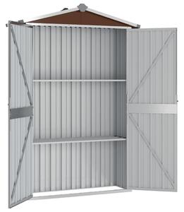 VidaXL barna horganyzott acél kerti fészer 116x45x175 cm