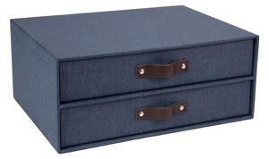Birger sötétkék kétszintes rendszerező, 33 x 25,5 cm - Bigso Box of Sweden