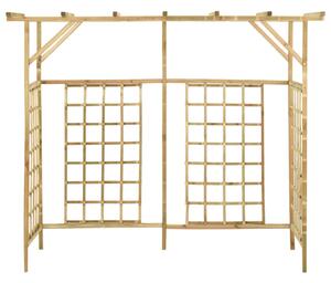 VidaXL impregnált fenyőfa kerti pergola 3 szemeteskukához