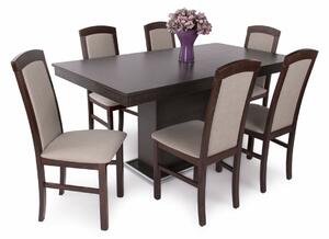 Flóra asztal Barbi székekkel | 6 személyes étkezőgarnitúra