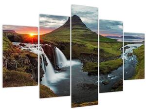 Kép - Kirkjufell naplementében (150x105 cm)
