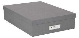Oskar szürke irattartó doboz címkével, A4 - Bigso Box of Sweden