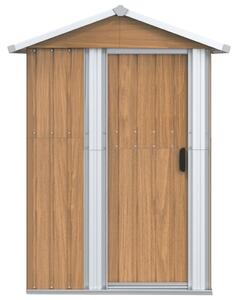 VidaXL barna horganyzott acél kerti fészer 126 x 97,5 x 177 cm