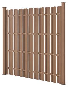 WPC barna kerítéspanel Langero 185x562 cm