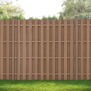 Kerítés WPC kerítéselem kerítéspanel 185 x 193 cm barna